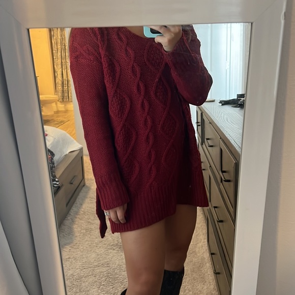 PPLA INDIGO SWEATER IN BURGUNDY size Small - Picture 2 of 7